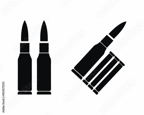 Bullet silhouette vector illustration