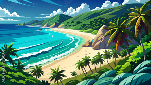 From high above, Grand Anse reveals its hidden magic—an untouched crescent of white sand caressed by turquoise waves.
The beach curves like a soft brushstroke against the vast canvas of the Indian Oce