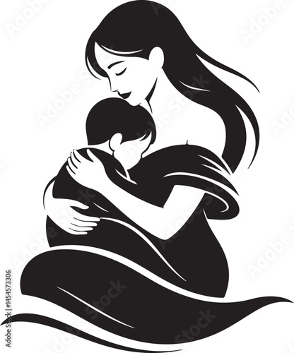 mom life, mother and baby, mom graphic, woman silhouette, mother’s day card, mom hug silhouette, mom walking, mom with kids, mother drawing, mother’s day shirt, mom vector, strong mom, first mother’s 