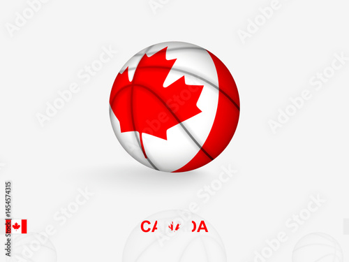 Canada Basketball Concept with National Flag Design.