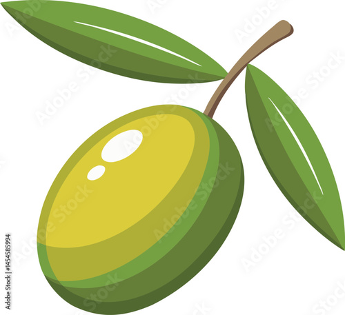 A vibrant vector art illustration of Mamoncillo olive fruit, showcasing its tropical appeal with detailed textures and rich, natural colors.
