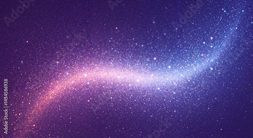 Cosmic Sparkle Swirl in Purple and Pink Galaxy Background  