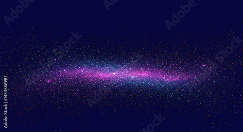 Cosmic galaxy with stars in a vibrant pink-blue color gradient  