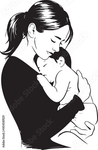 Wallpaper Mural mom life, mother and baby, mom graphic, woman silhouette, mother’s day card, mom hug silhouette, mom walking, mom with kids, mother drawing, mother’s day shirt, mom vector, strong mom, first mother’s  Torontodigital.ca