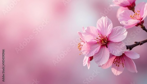 Delicate pink sakura blossoms, full bloom, soft petals , background, texture, wallpaper