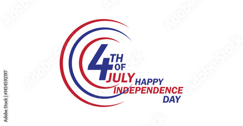 Free Download 4th of july circle with text. happy independence day of usa. fourth of july united states for banner, social media , website, postcard png and vector illustration - GFXLoad