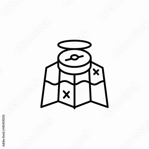 compas map icon sign vector