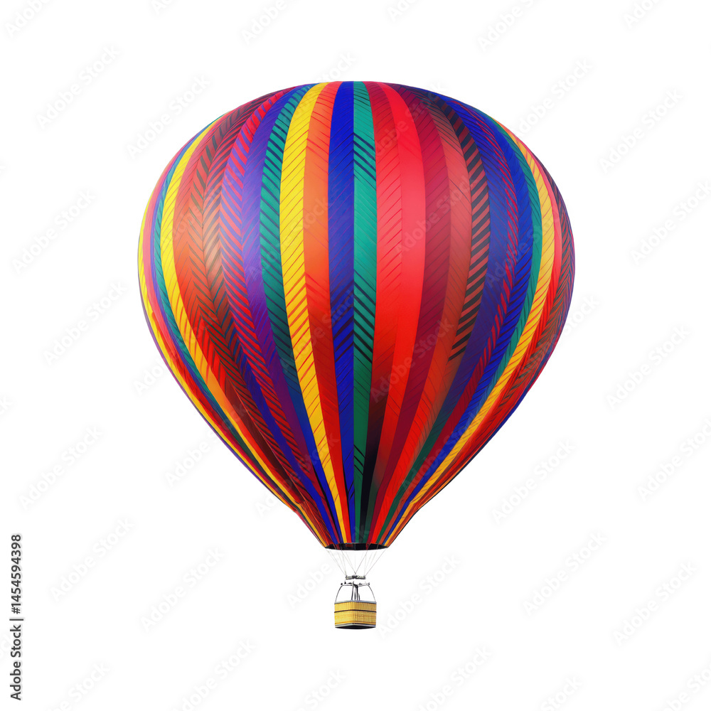 Fototapeta premium Colorful Hot Air Balloon Soaring Through the Sky