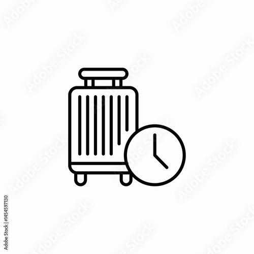 travel timer icon sign vector