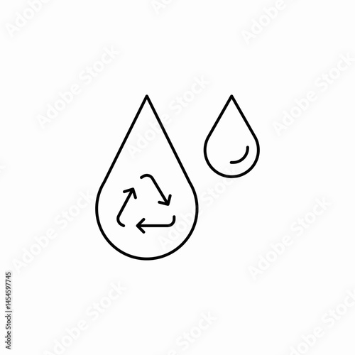 water recycle icon sign vector
