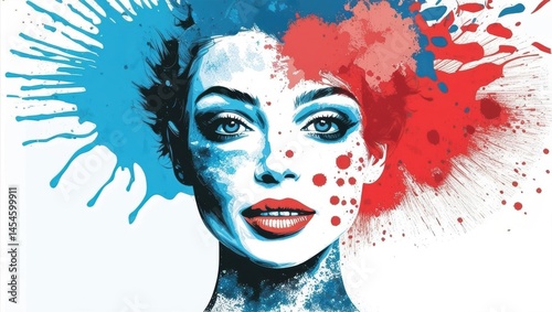 Celebrating Imagination And Creativity Through Vibrant Abstract Portraiture, Capturing The Essence Of Artistic Expression And Emotional Depth In A Modern Artistic Style.	

