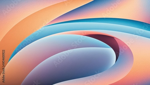 Colorful Abstract Background Featuring Soft Curves And Grainy Texture, Creating A Dynamic And Artistic Visual Experience.	
