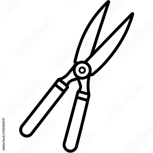 Garden Shears Vector Illustration on White Background