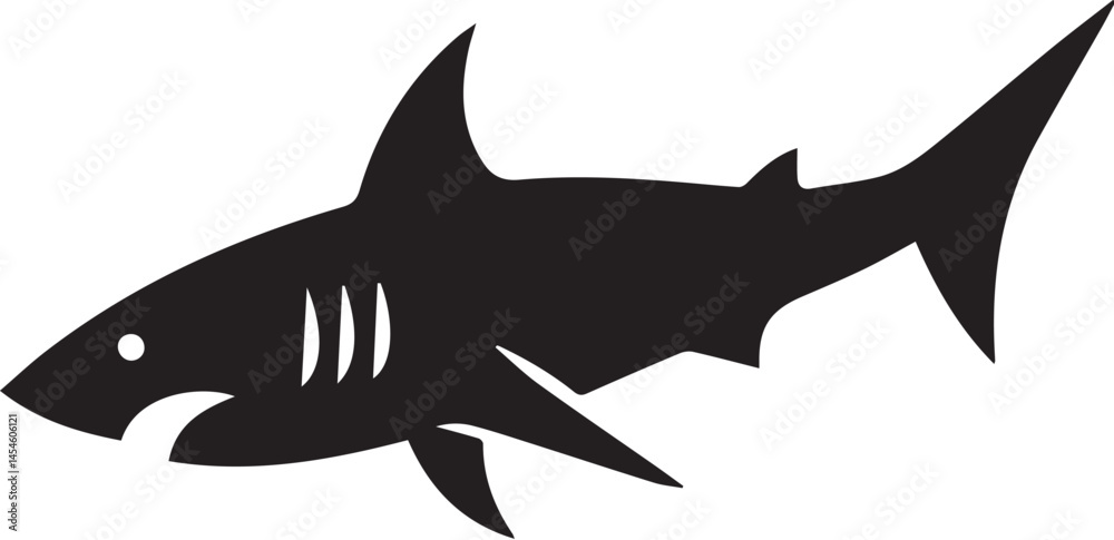 Fototapeta premium black shark icon
