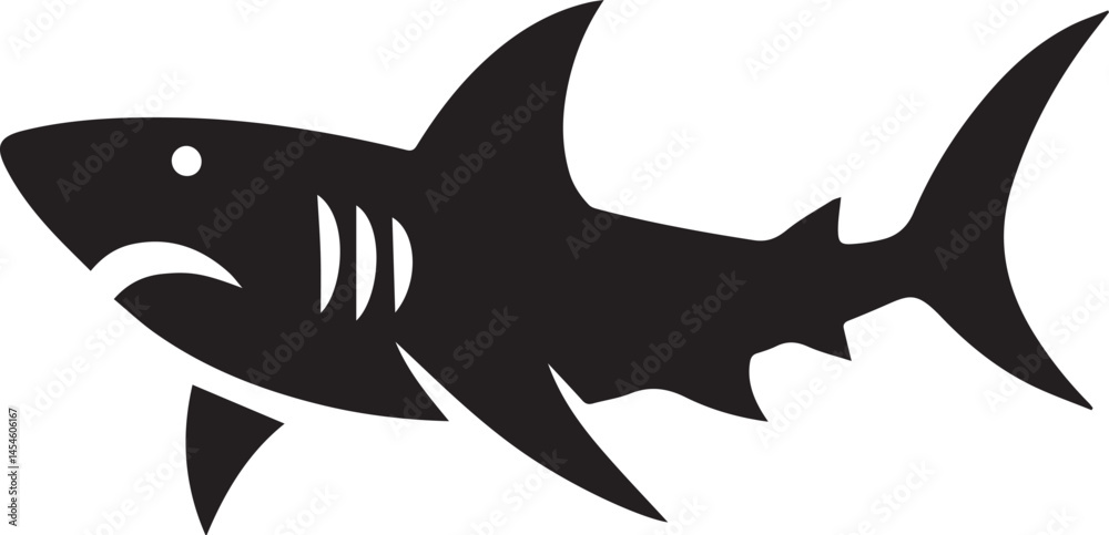 Obraz premium black shark icon