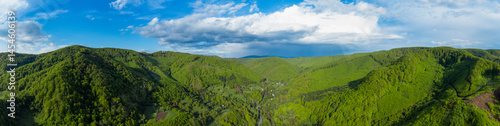 Obraz na płótnie Panoramic landscape of the Bucin Pass in Harghita County - Romania, seen from above w salonie