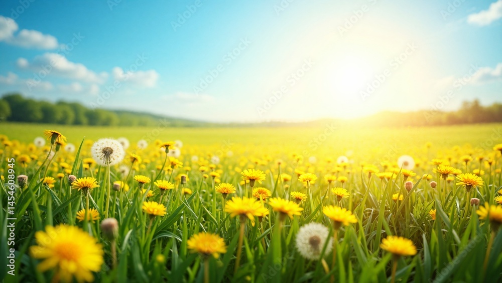 Obraz premium field of dandelions