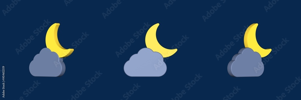 night weather 3D icon night weather 3D icon