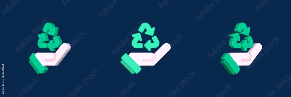 Fototapeta premium recycling recycling 3D icon