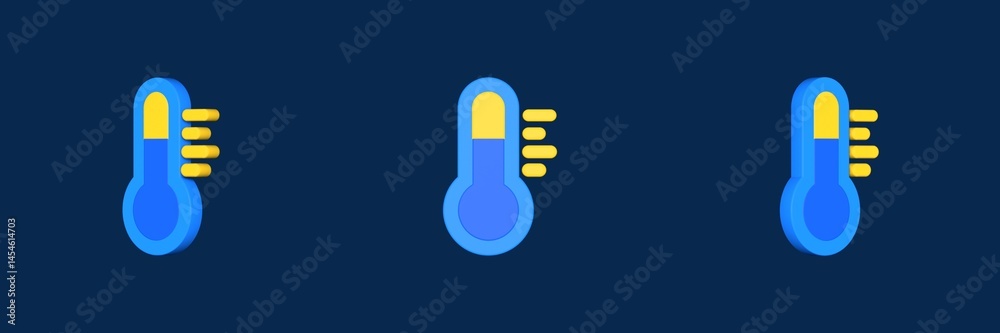 thermometer weather 3D icon thermometer weather 3D icon