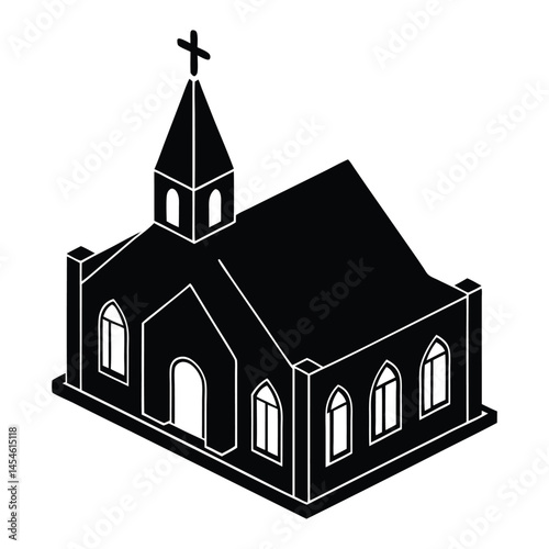 vector illustration of a church