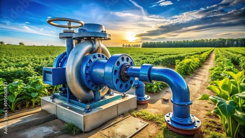 Agricultural Irrigation Water Pump - High-Resolution Image