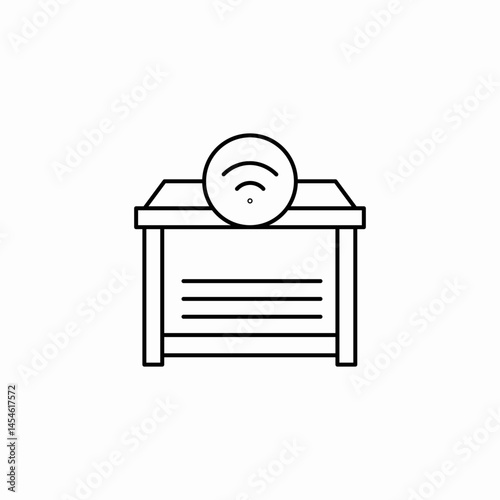 smart garage icon sign vector