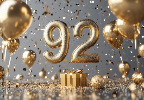 Shiny Gold Celebration Elements for Special Occasion Events