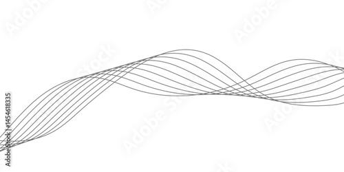 Abstract white background with a glowing abstract waves. Abstract wave element for design. Digital frequency track equalizer, Futuristic background design. Long exposure, Light painting photography.
