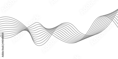 Abstract white background with a glowing abstract waves. Abstract wave element for design. Digital frequency track equalizer, Futuristic background design. Long exposure, Light painting photography.