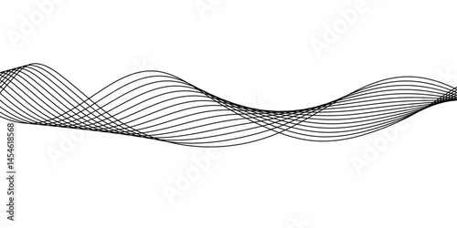 Abstract white background with a glowing abstract waves. Abstract wave element for design. Digital frequency track equalizer, Futuristic background design. Long exposure, Light painting photography.