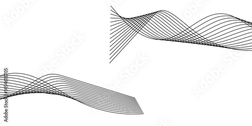 Abstract white background with a glowing abstract waves. Abstract wave element for design. Digital frequency track equalizer, Futuristic background design. Long exposure, Light painting photography.