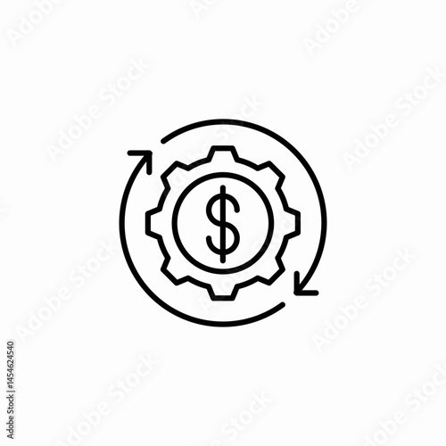 financial turnover icon sign vector