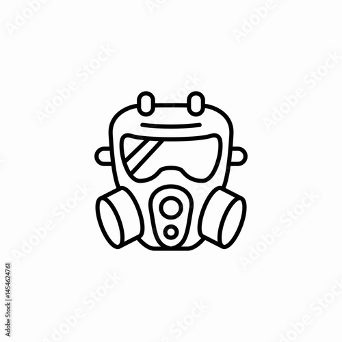 gas mask icon sign vector