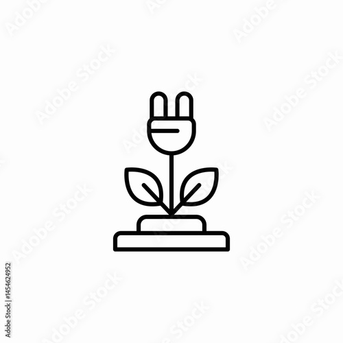 green energy icon sign vector