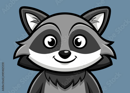 Adorable Cartoon Raccoon Character Design Illustration