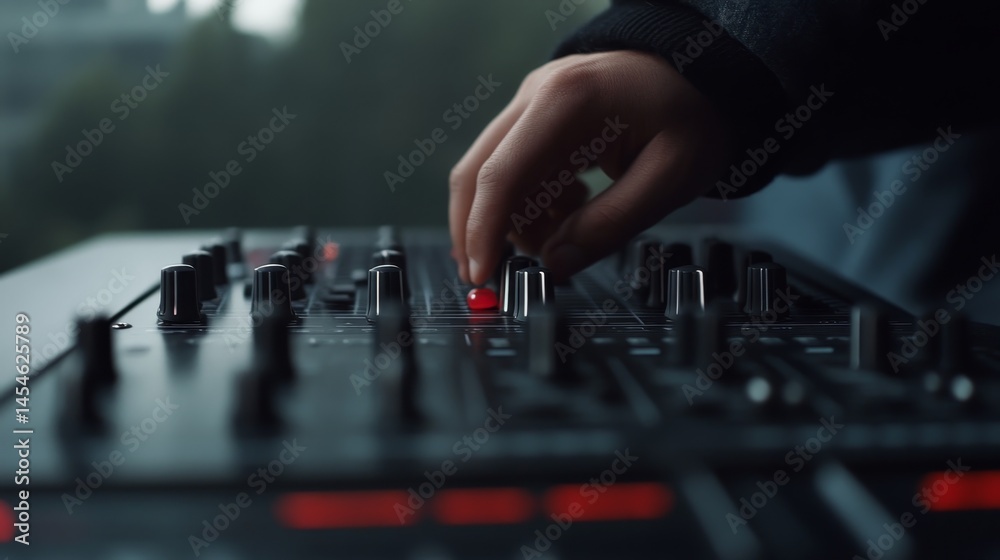 Crafting beats with a digital audio workstation during a creative session Crafting beats with a digital audio workstation during a creative session