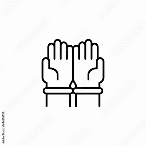 medical gloves icon sign vector