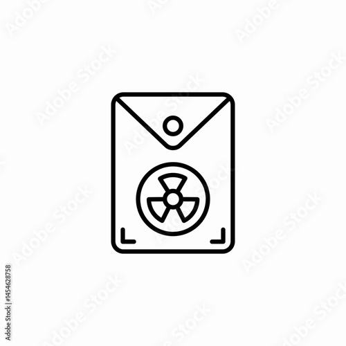 radiation warning icon sign vector