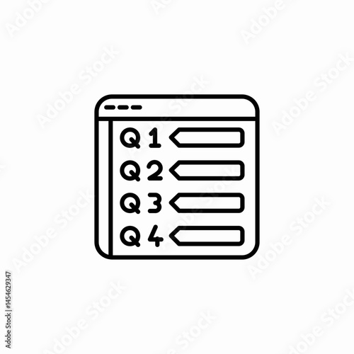 survey questionnaire icon sign vector