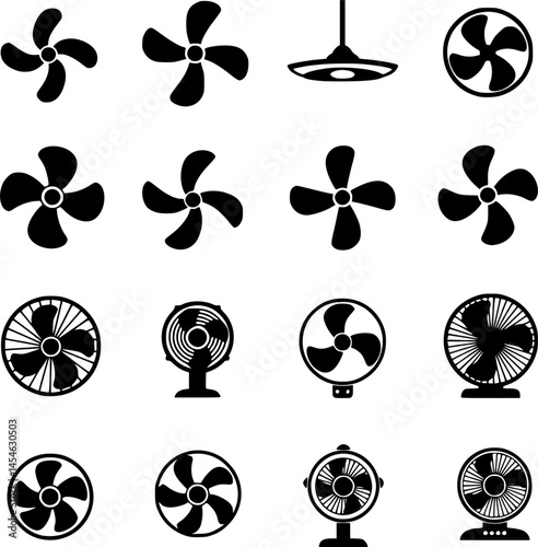 Fans icons. Vector illustration
