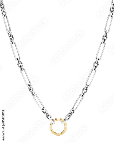 Image of a necklace for fashion on transparent background