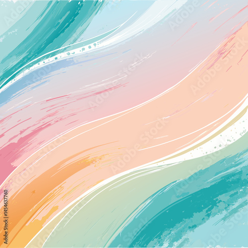 Colorful abstract vector background with fluid brush strokes for artistic design and creativity