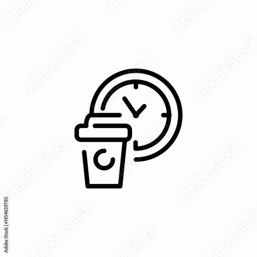 coffee time icon sign vector