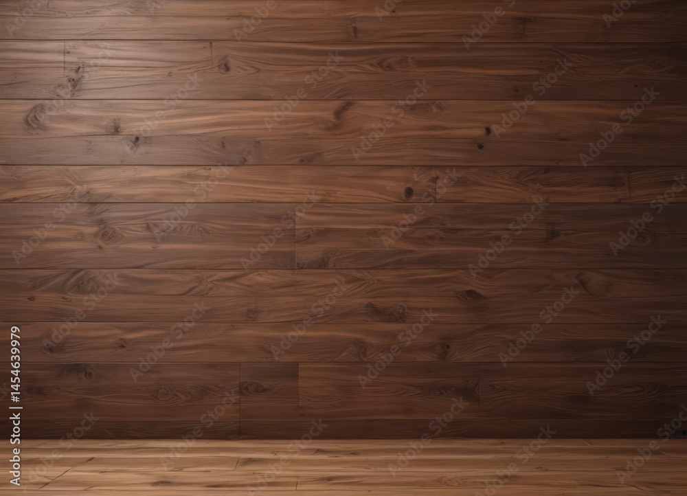 Naklejka premium Dark wood grain backdrop, subtle texture, warm beige and brown tones , surface, background