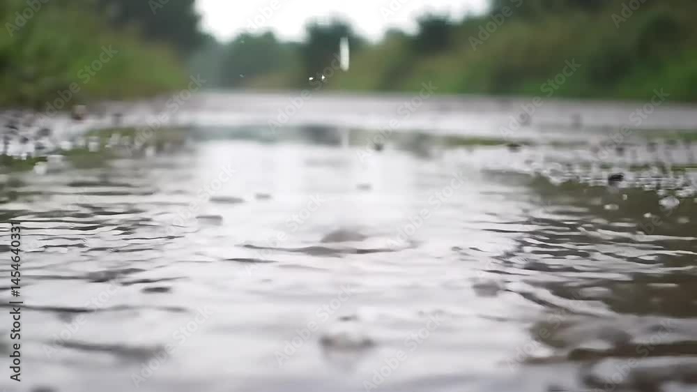 Heavy Summer Rain on Lake – Explosive Droplet Impacts & Sky Reflections – Cinematic 4K Close-Up Heavy Summer Rain on Lake – Explosive Droplet Impacts & Sky Reflections – Cinematic 4K Close-Up