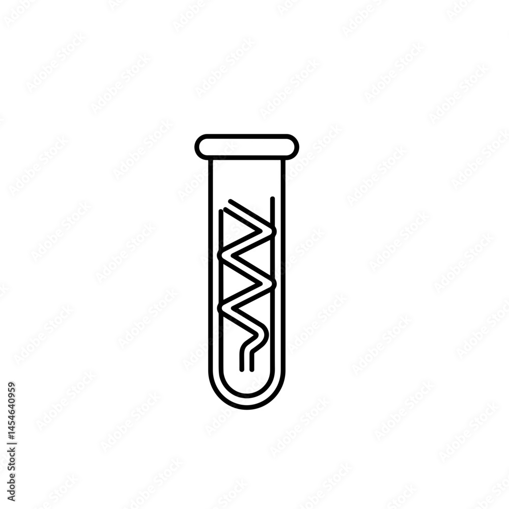 PCR test —Test Tube with Spiral Design in Minimalist Style PCR test —Test Tube with Spiral Design in Minimalist Style