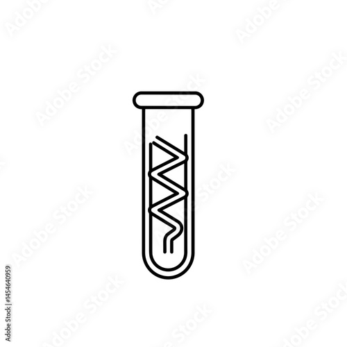 PCR test —Test Tube with Spiral Design in Minimalist Style  