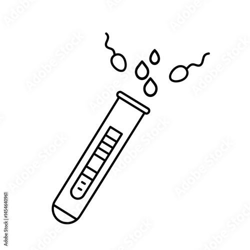 perm test — sperm icon with tube