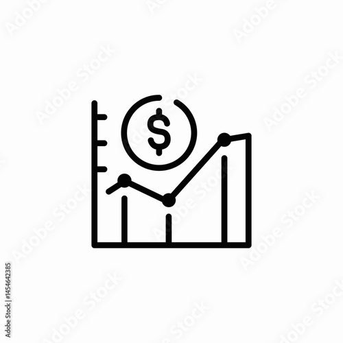 financial trend icon sign vector